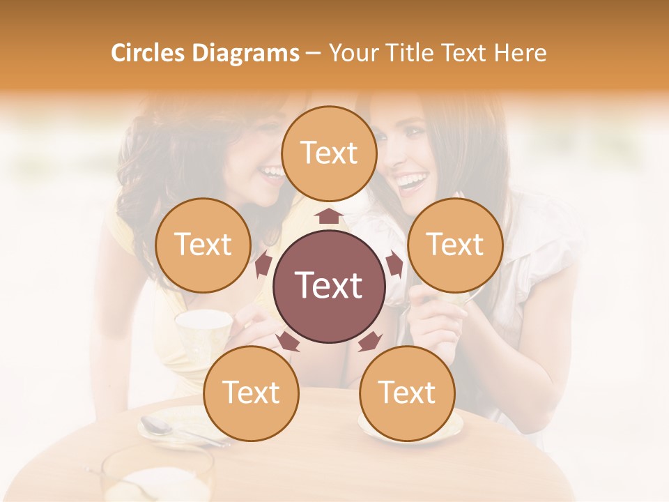 Horizontal Cake People PowerPoint Template