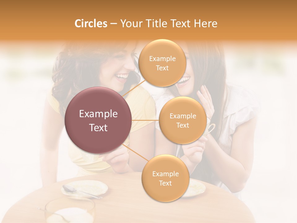 Horizontal Cake People PowerPoint Template