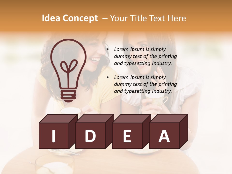 Horizontal Cake People PowerPoint Template