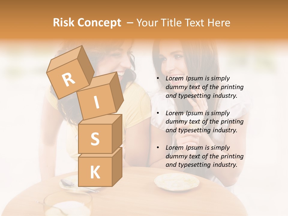 Horizontal Cake People PowerPoint Template