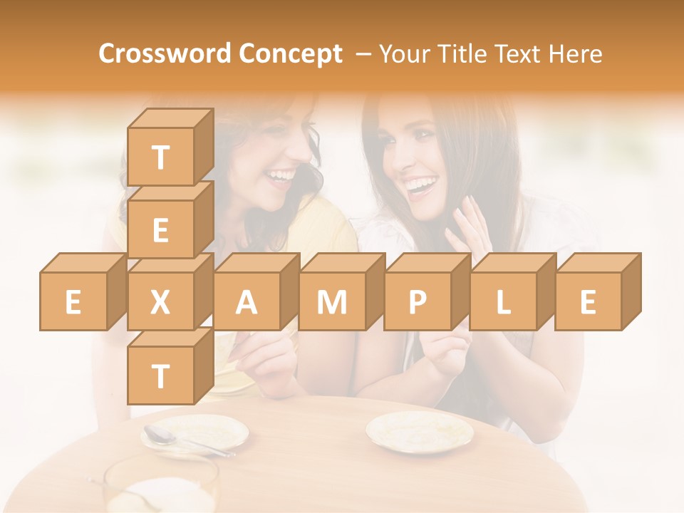 Horizontal Cake People PowerPoint Template