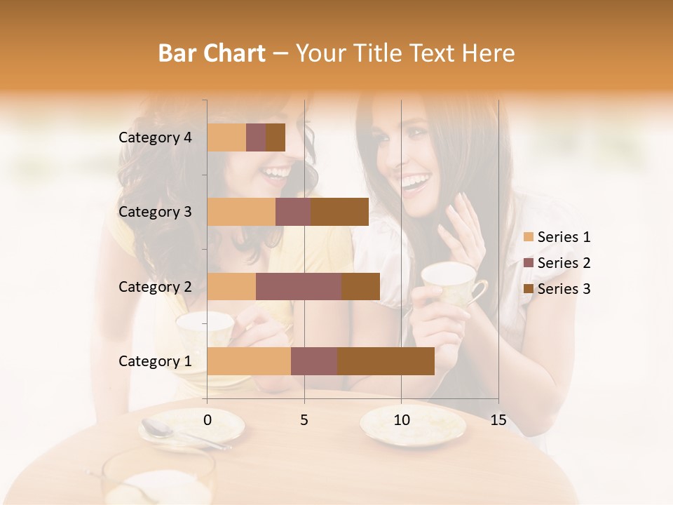 Horizontal Cake People PowerPoint Template
