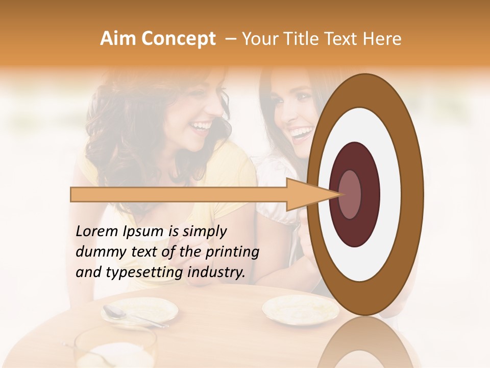 Horizontal Cake People PowerPoint Template