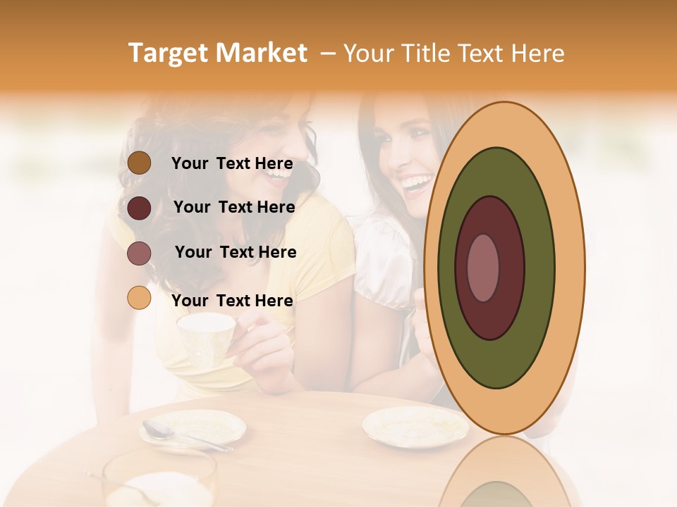 Horizontal Cake People PowerPoint Template