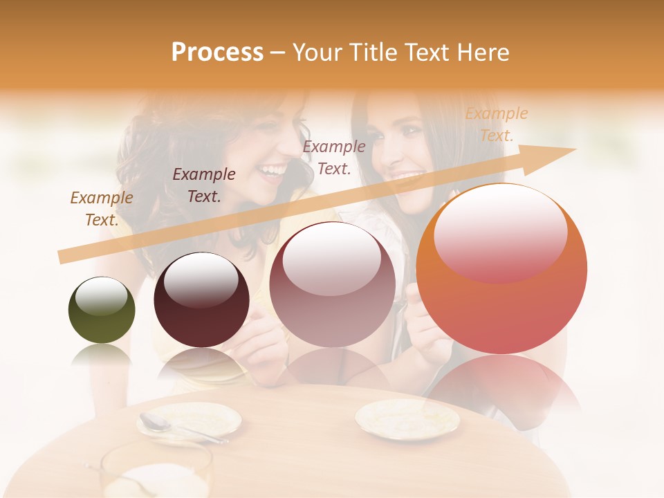 Horizontal Cake People PowerPoint Template