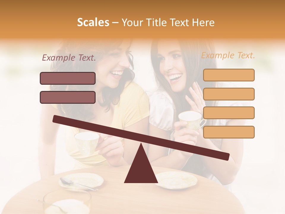Horizontal Cake People PowerPoint Template
