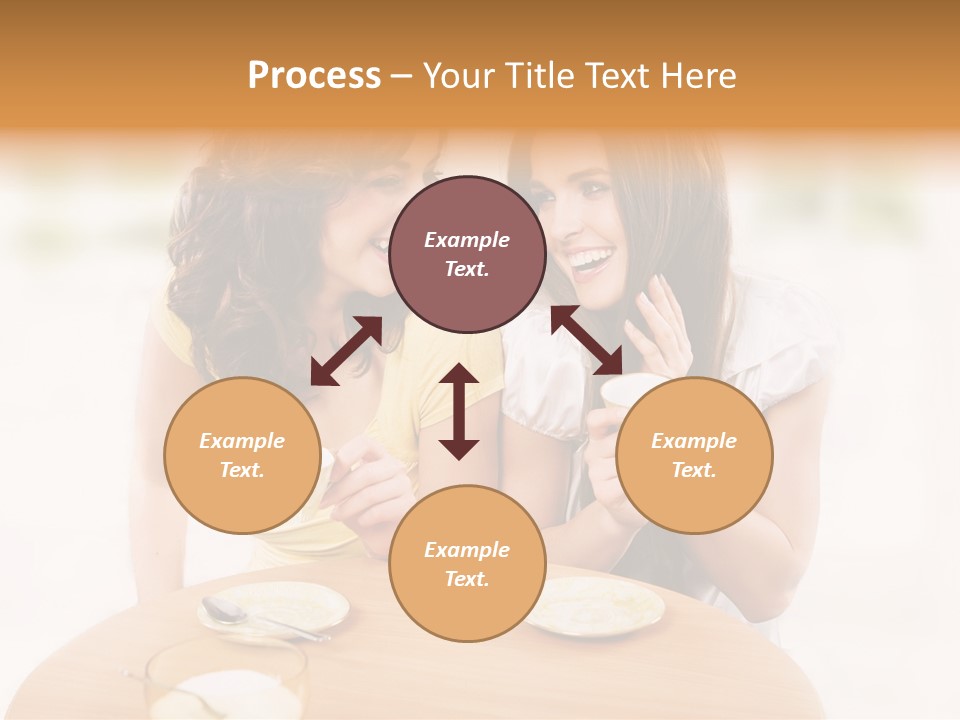 Horizontal Cake People PowerPoint Template
