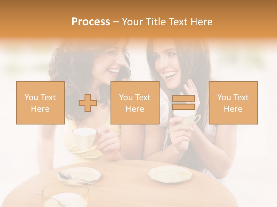 Horizontal Cake People PowerPoint Template