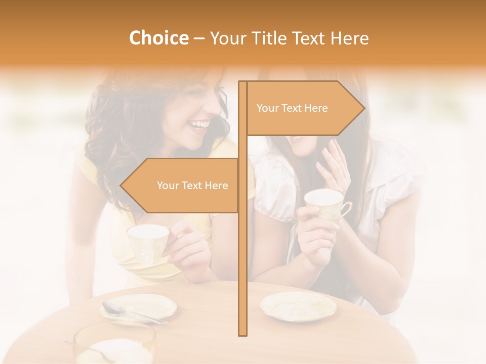 Horizontal Cake People PowerPoint Template