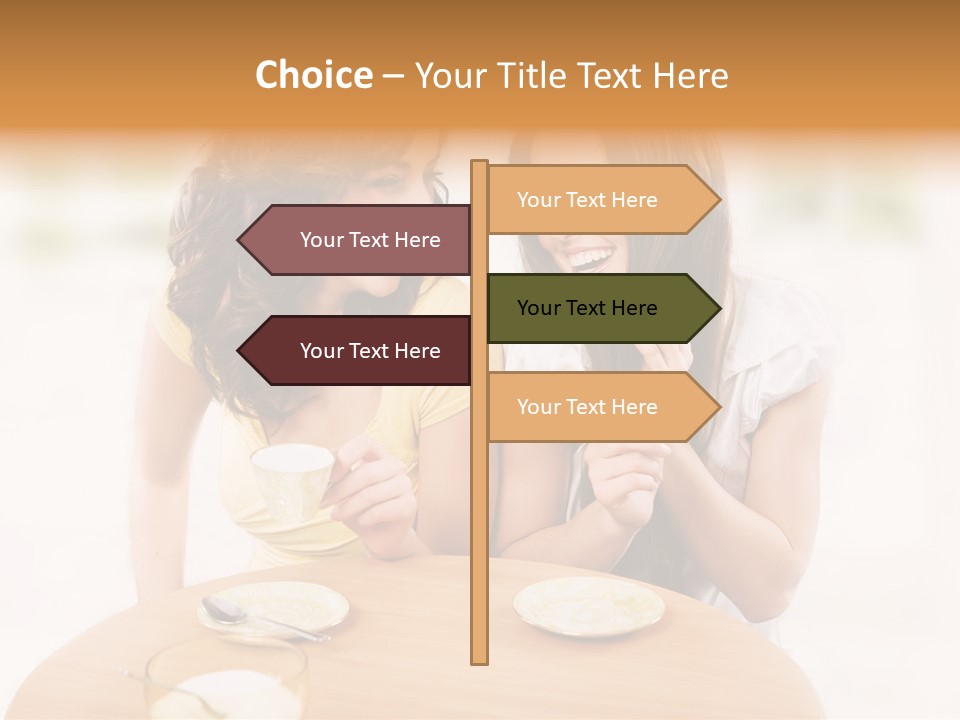 Horizontal Cake People PowerPoint Template