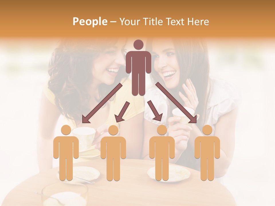 Horizontal Cake People PowerPoint Template