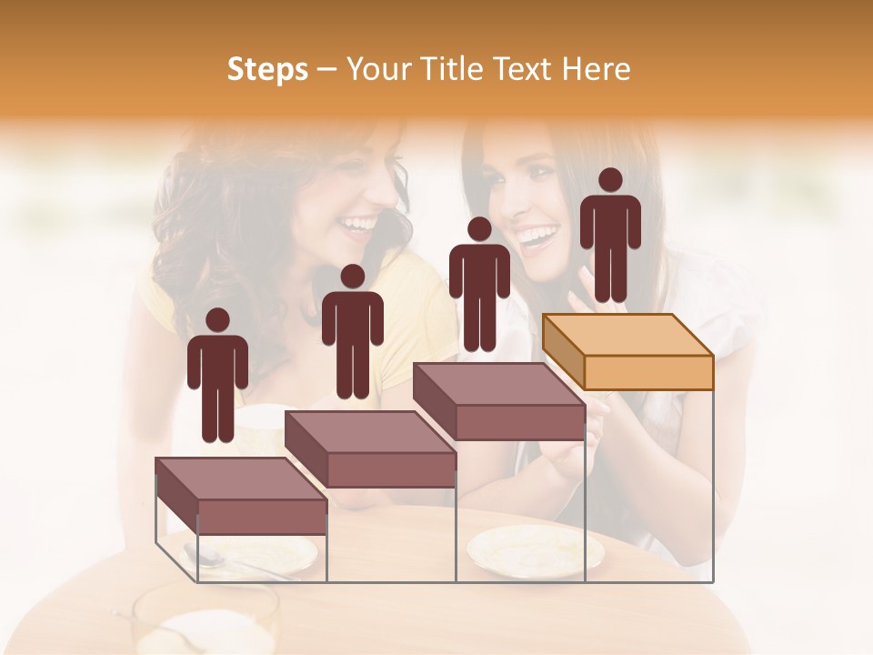 Horizontal Cake People PowerPoint Template