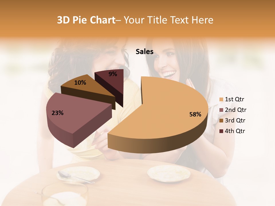 Horizontal Cake People PowerPoint Template