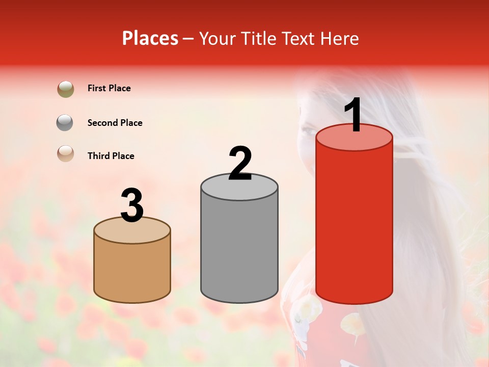 A Woman Standing In A Field Of Flowers PowerPoint Template