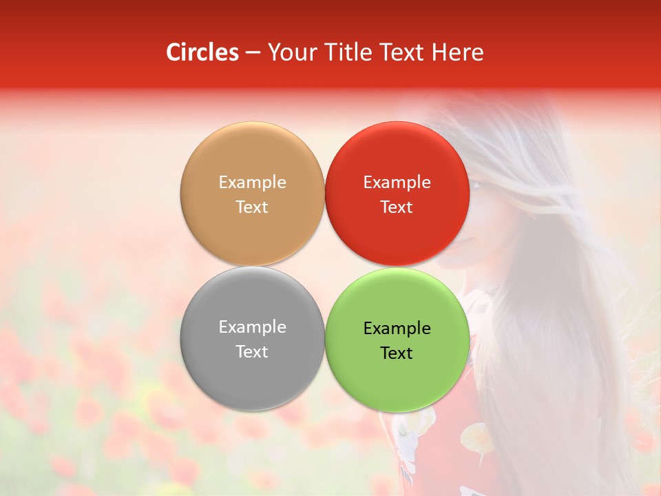 A Woman Standing In A Field Of Flowers PowerPoint Template