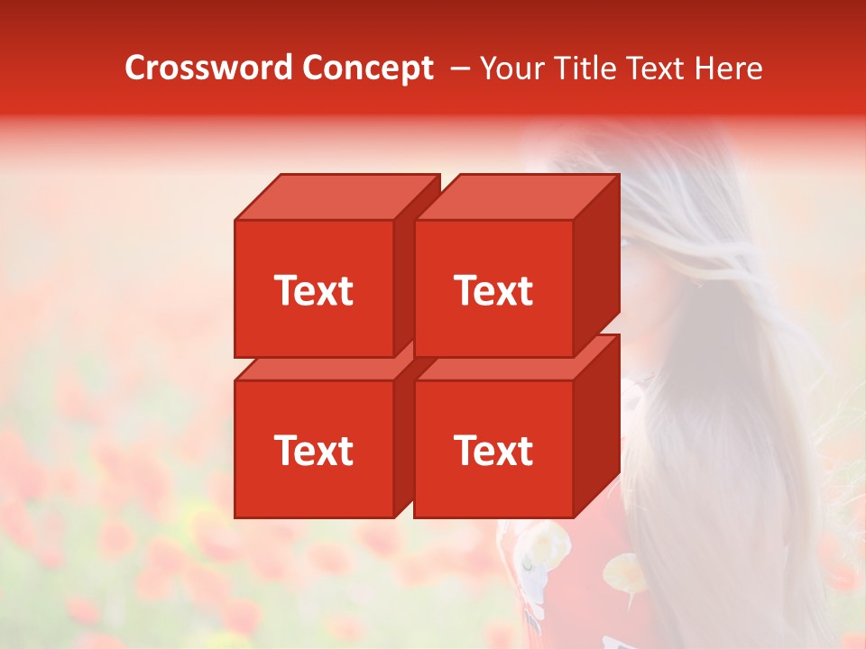 A Woman Standing In A Field Of Flowers PowerPoint Template