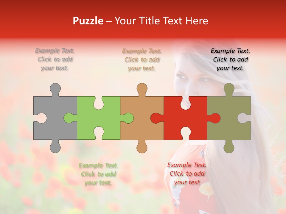 A Woman Standing In A Field Of Flowers PowerPoint Template