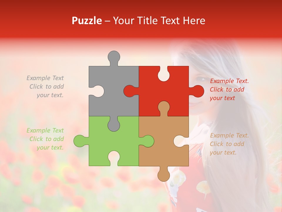 A Woman Standing In A Field Of Flowers PowerPoint Template