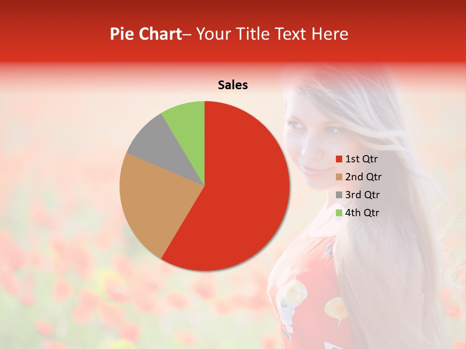 A Woman Standing In A Field Of Flowers PowerPoint Template