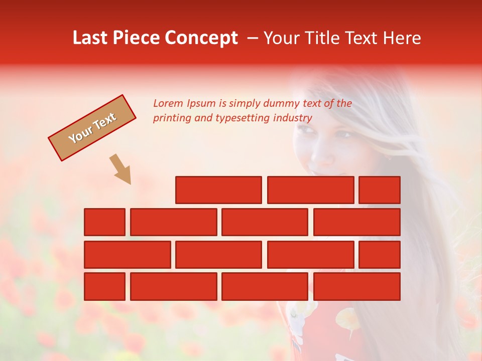 A Woman Standing In A Field Of Flowers PowerPoint Template