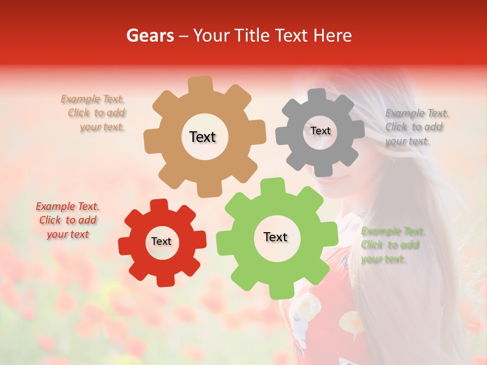 A Woman Standing In A Field Of Flowers PowerPoint Template