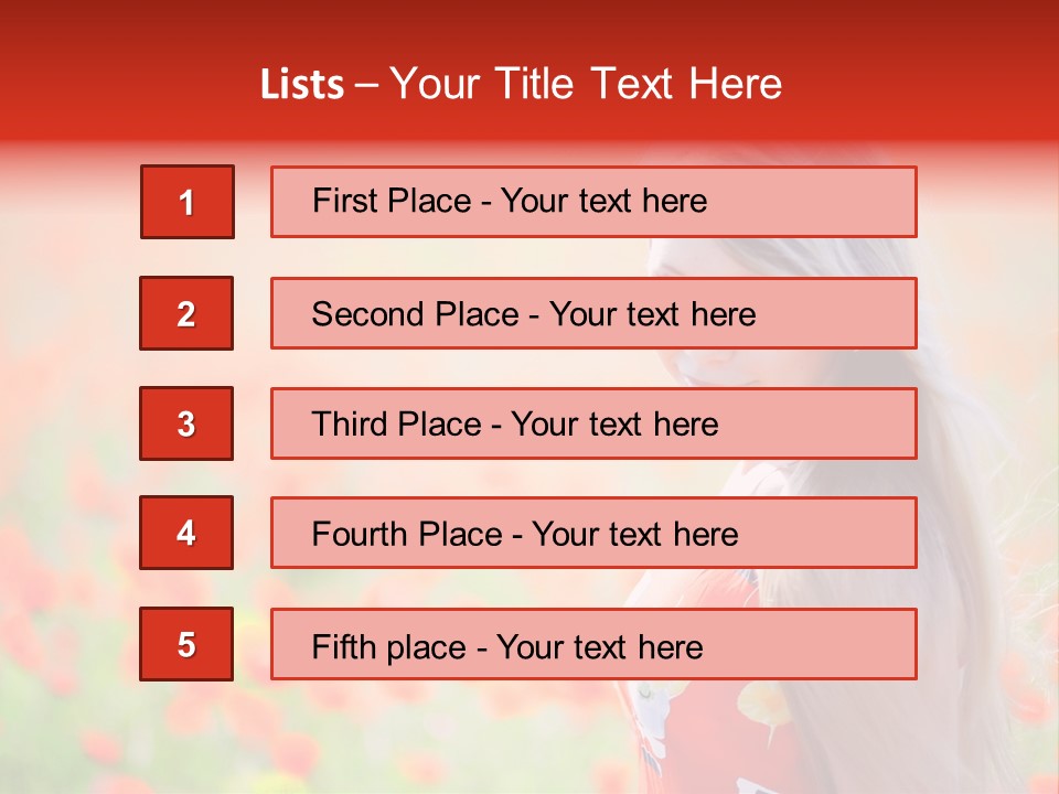 A Woman Standing In A Field Of Flowers PowerPoint Template