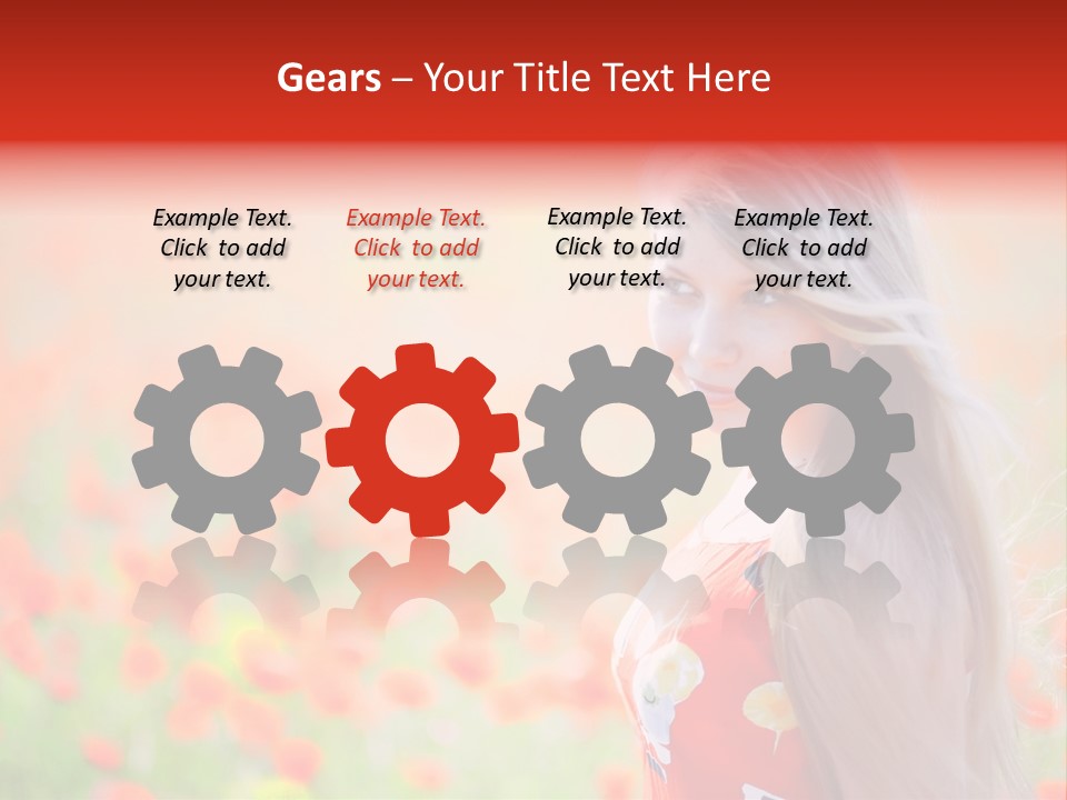 A Woman Standing In A Field Of Flowers PowerPoint Template