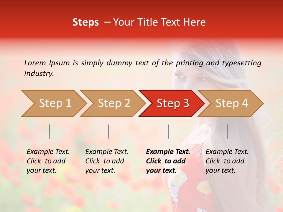 A Woman Standing In A Field Of Flowers PowerPoint Template