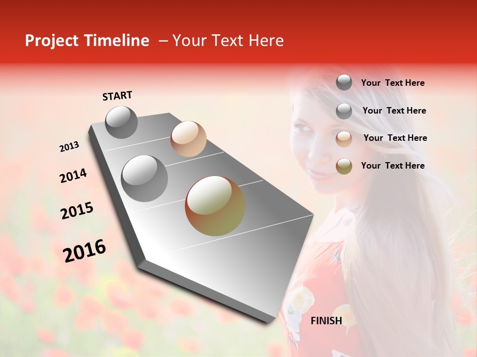 A Woman Standing In A Field Of Flowers PowerPoint Template