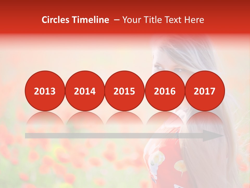 A Woman Standing In A Field Of Flowers PowerPoint Template