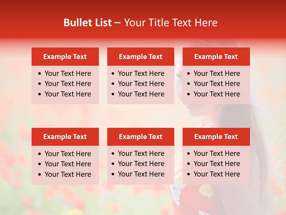 A Woman Standing In A Field Of Flowers PowerPoint Template