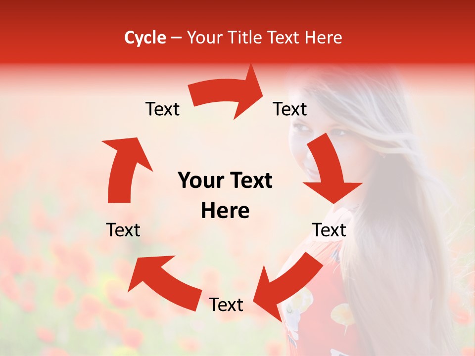 A Woman Standing In A Field Of Flowers PowerPoint Template