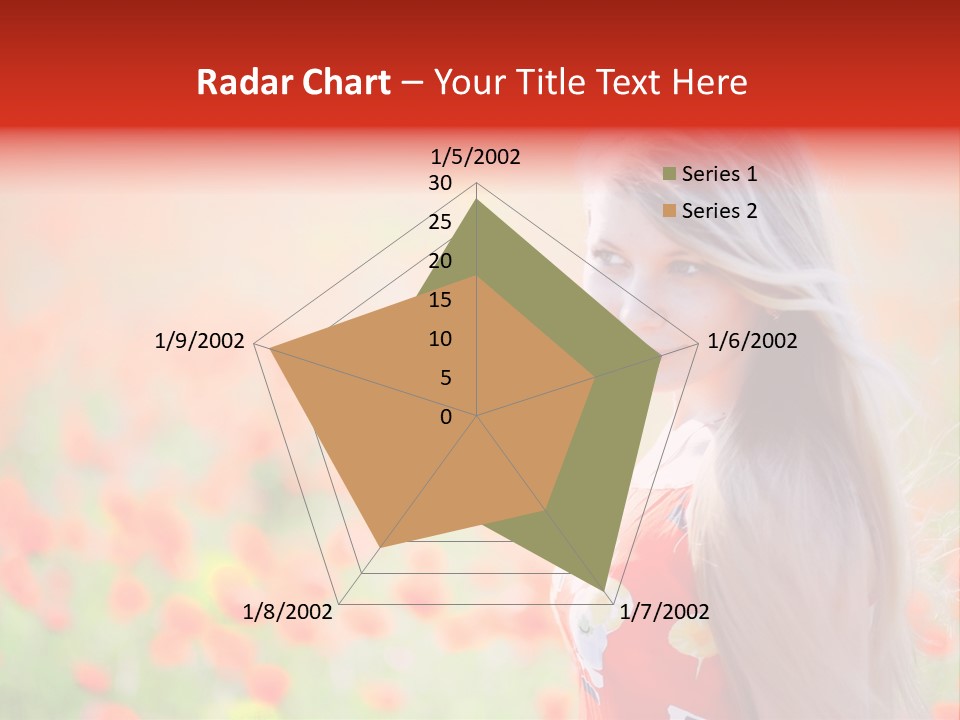 A Woman Standing In A Field Of Flowers PowerPoint Template