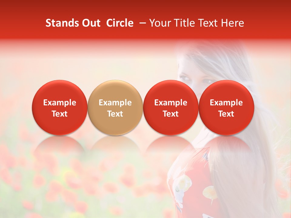 A Woman Standing In A Field Of Flowers PowerPoint Template