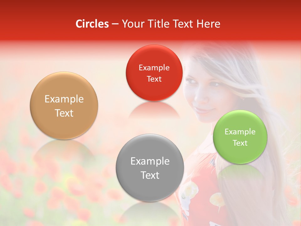 A Woman Standing In A Field Of Flowers PowerPoint Template