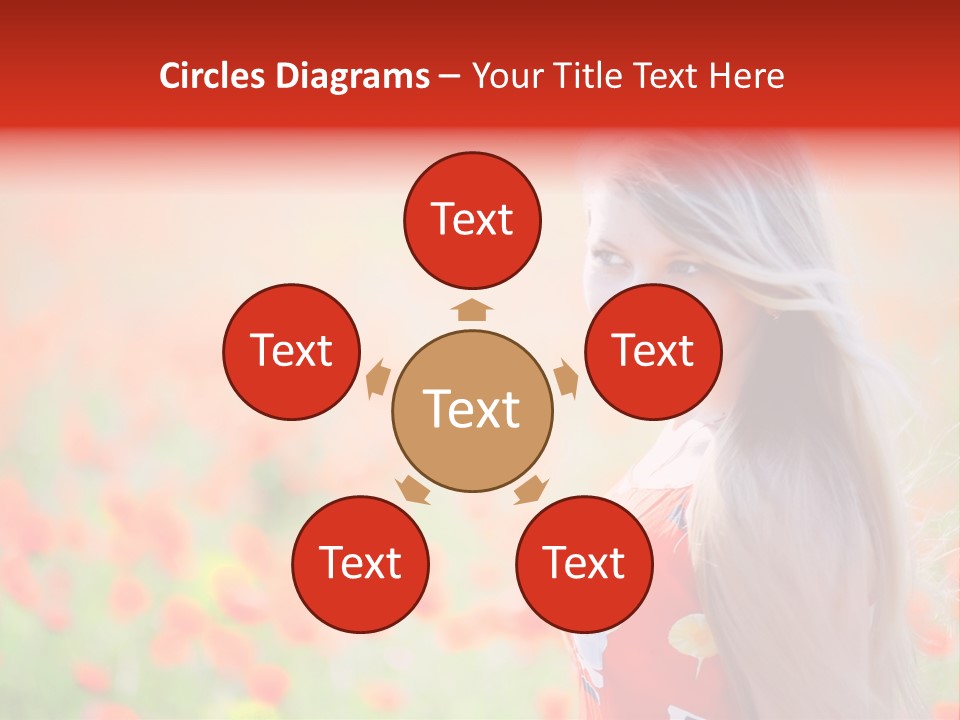 A Woman Standing In A Field Of Flowers PowerPoint Template