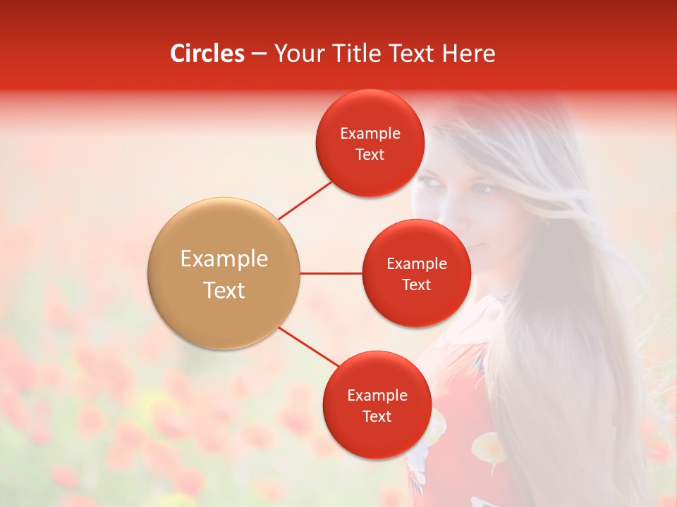 A Woman Standing In A Field Of Flowers PowerPoint Template