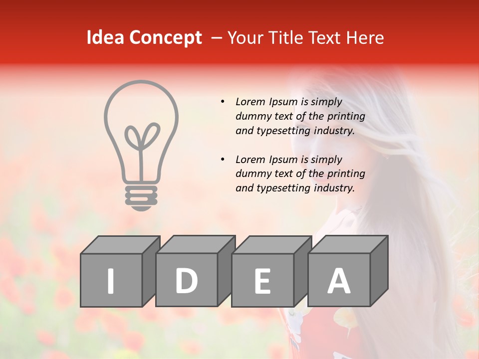 A Woman Standing In A Field Of Flowers PowerPoint Template