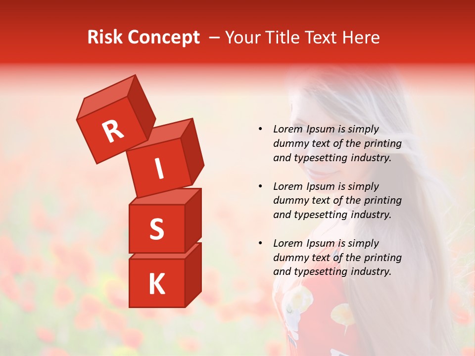 A Woman Standing In A Field Of Flowers PowerPoint Template