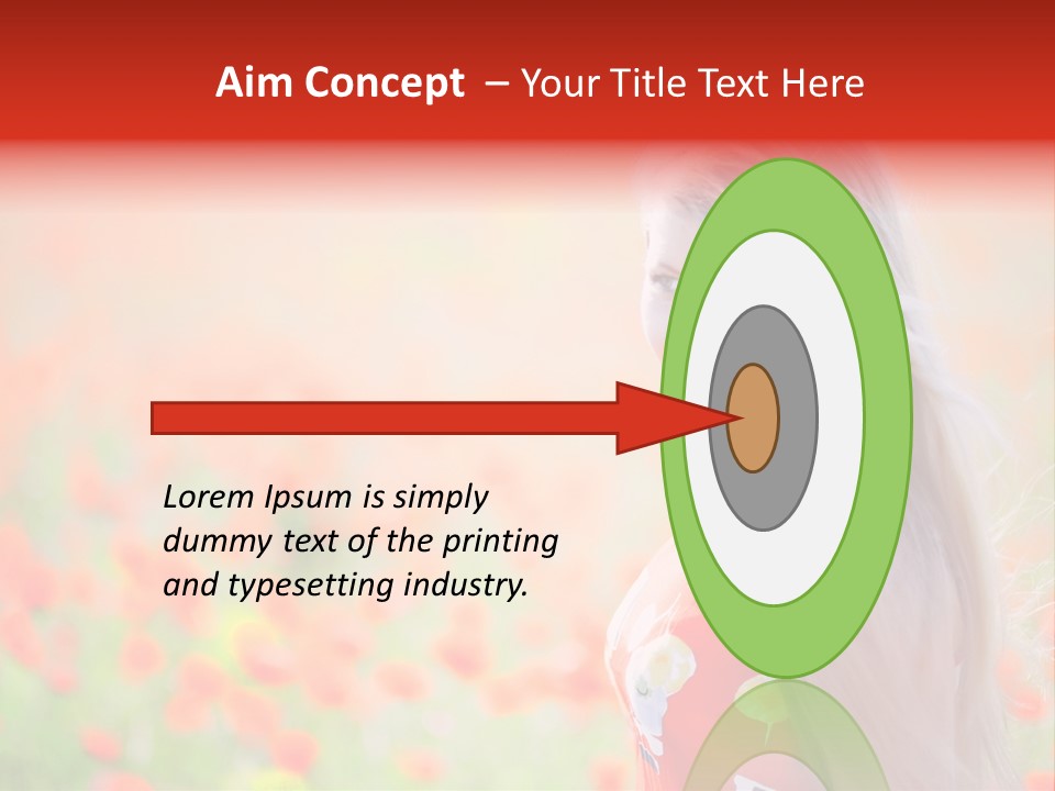 A Woman Standing In A Field Of Flowers PowerPoint Template