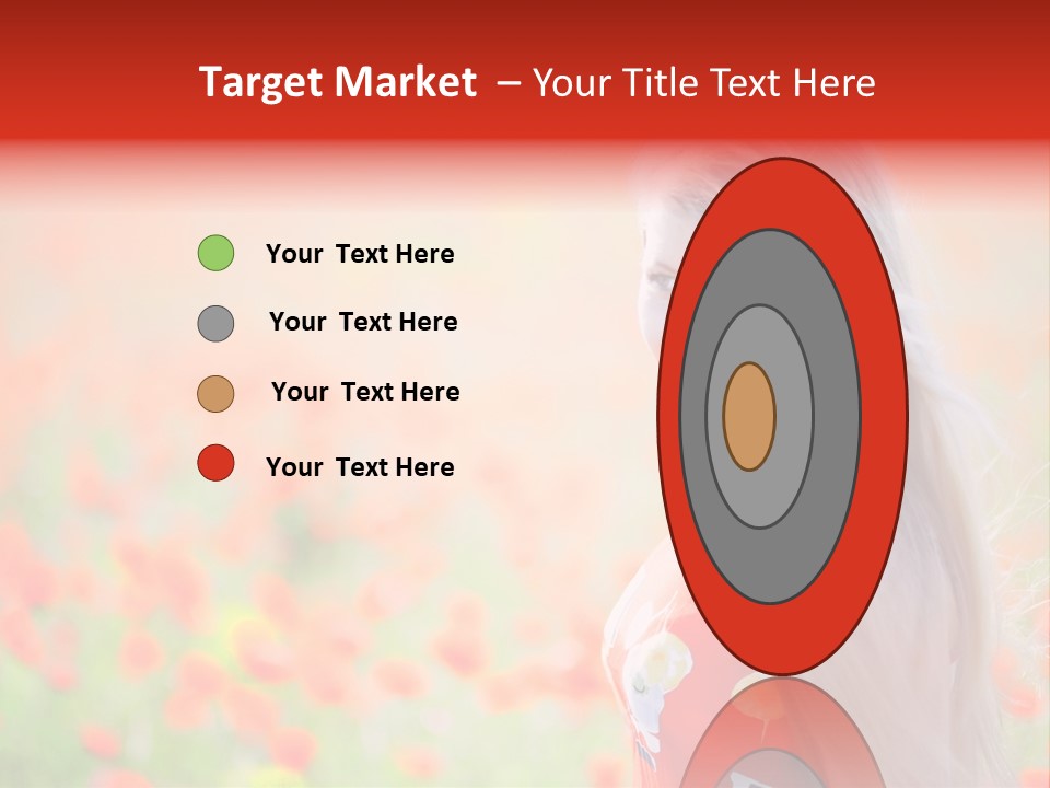 A Woman Standing In A Field Of Flowers PowerPoint Template