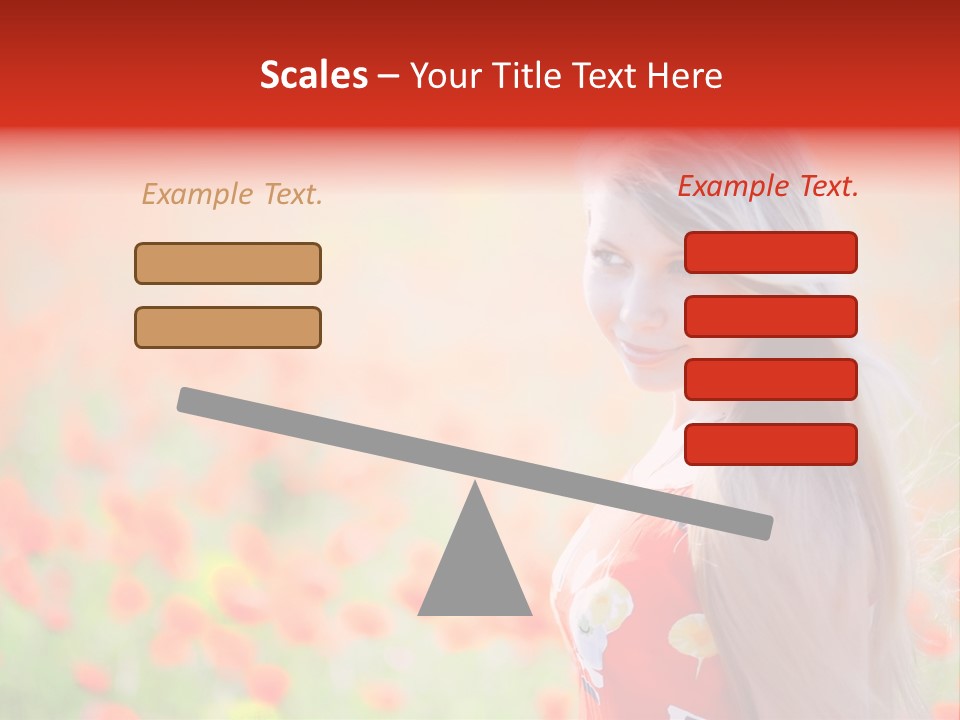 A Woman Standing In A Field Of Flowers PowerPoint Template