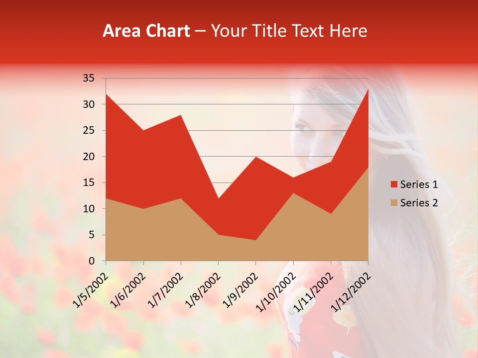 A Woman Standing In A Field Of Flowers PowerPoint Template