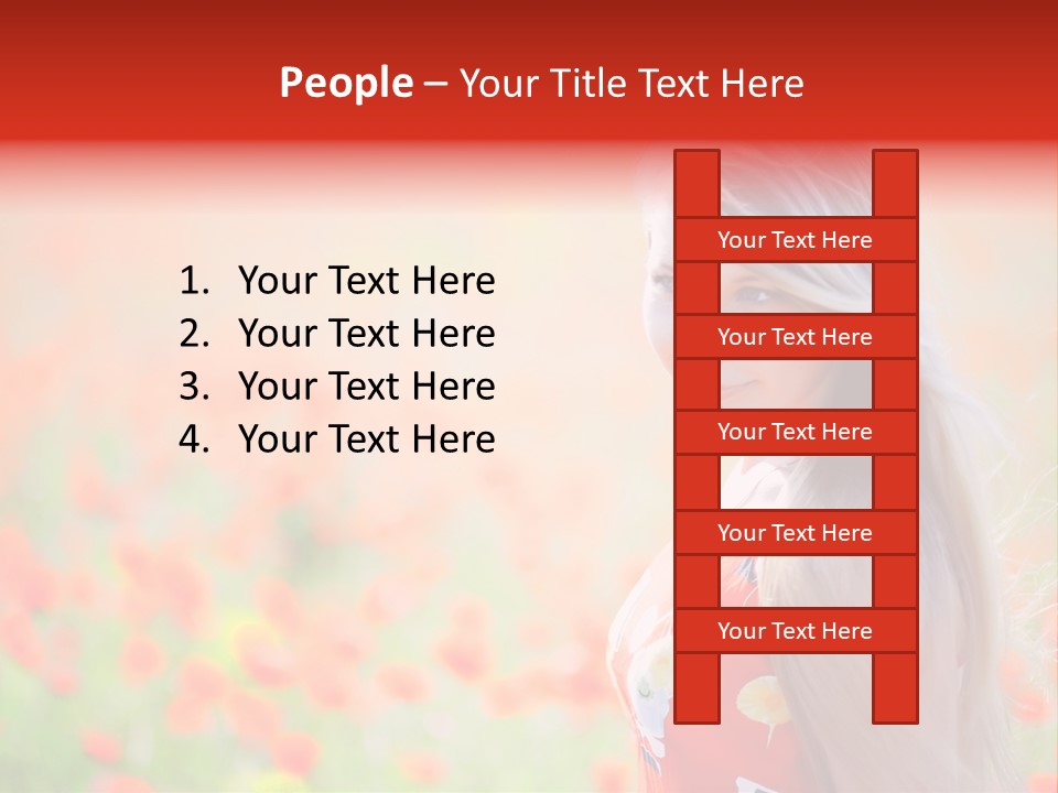 A Woman Standing In A Field Of Flowers PowerPoint Template