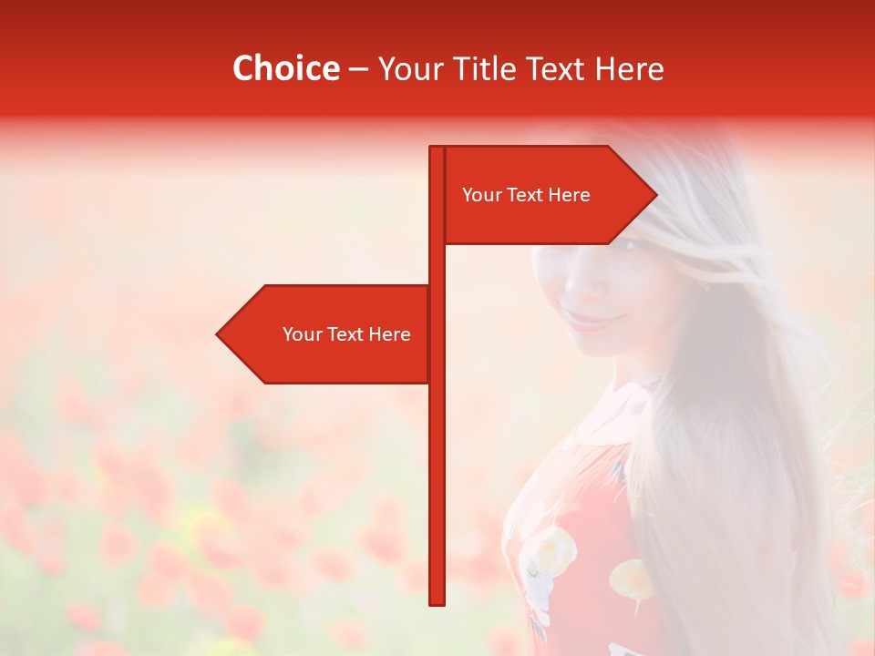 A Woman Standing In A Field Of Flowers PowerPoint Template