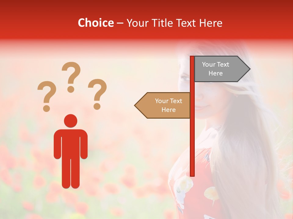 A Woman Standing In A Field Of Flowers PowerPoint Template