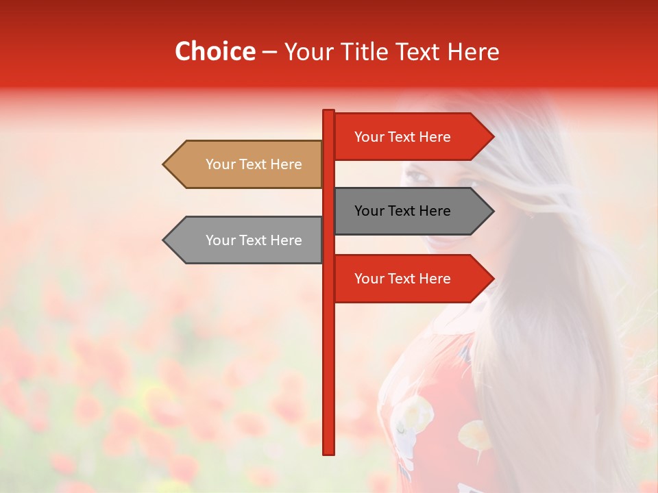 A Woman Standing In A Field Of Flowers PowerPoint Template