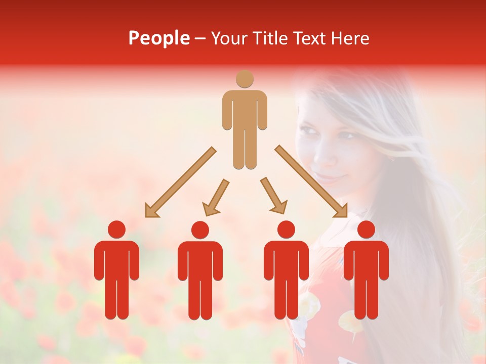 A Woman Standing In A Field Of Flowers PowerPoint Template