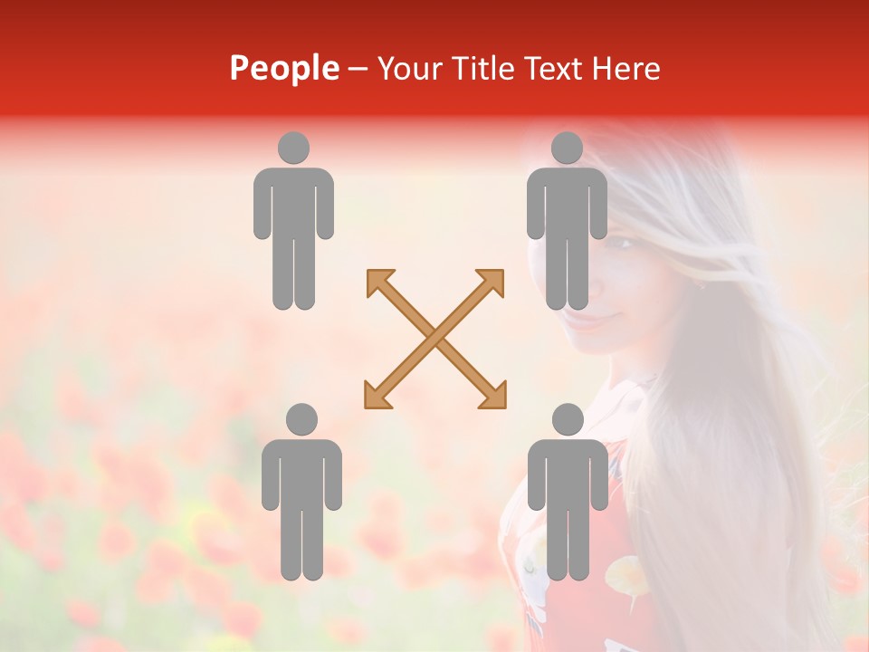 A Woman Standing In A Field Of Flowers PowerPoint Template