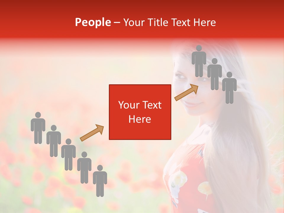 A Woman Standing In A Field Of Flowers PowerPoint Template